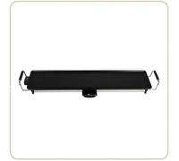 Little Balance 8239 Plancha Eléctrica para Asar XXL 90x23cm, 8-10 Personas, Negro/Acero Inoxidable