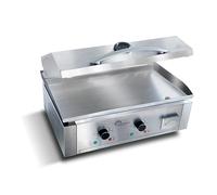 LITTLE BALANCE 8473 Aquitaine Pro Plus, Plancha eléctrica profesional, 2 zonas de cocción, tapa, 3500 W, fabricación francesa, todo acero inoxidable