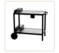 LITTLE BALANCE 8573 Carro Multi-Pro, Carro para Plancha Barbacoa, Postre con Ruedas, Acero 1090 x 570 x 870 mm, INOX/Negro