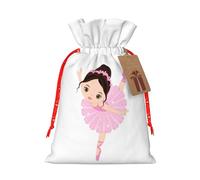 Little Ballerina Dancing Girl - Bolsas de regalo con cordón para Navidad, cumpleaños, fiesta, regalo