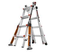 Little Giant Leitern 1304-024 Conquest All-Terrain - Escalera multiusos (4 peldaños, barras estabilizadoras laterales, construcción pesada de grado militar EN131)