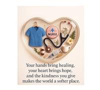Little Nurse Hug - Recuerdo inspirador acrílico 2D | Pequeña tarjeta de aliento | para personas de la salud, personal de hospital, cuidadores, graduación, cumpleaños, vacaciones, jubilación, Navidad