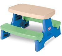 little tikes Junior Mesa de Picnic para Niños - hasta 4 Asientos - para Dibujar, Hacer los Deberes o Jugar en Interiores o Exteriores - De 18 Meses a 5 Años