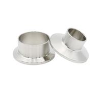 LIUCH 12,7 19 25 38 108mm 0,5 "0,75" 1 "2" 3 "4" SS304 accesorios de tubería sanitaria de acero inoxidable virola de soldadura brida casera de triple abrazadera(102mm Ferrule119)