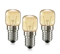 Liuyife T22 E14 Bombillas para Horno, Regulable, Resistente a 300° grados, Blanca Cálida 2700K, AC 220-240V, SES E14 Bombillas de Rosca para Horno, Microondas, Lámpara de Sal, 3 Pieza