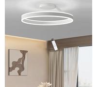 LIUYU Plafon LED Techo Redondo Regulable Lamparas Techo Diámetro 60cm 68W, Plafones Anillo Aluminio Blanco, para Salon/Dormitorio/Comedor/Cocina con Iluminacion Sin Parpadeos