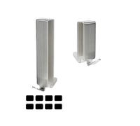 LIUZHUJ 2 Piezas Ganchos Mampara Ducha de Acero Inoxidable, No Requiere Perforación Colgador Puerta Mampara, Colgador Cristal Ducha con Algodón Silencioso, para Baños, Cocinas y Entradas