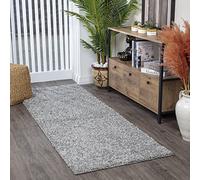 Livabliss Home Shaggy Rug - Alfombra Salon Grande Habitacion, Dormitorio - Alfombra Pelo Largo Berber Abstracta, Pelo Grueso y Esponjoso - Alfombras Grande de 80x220cm, Gris