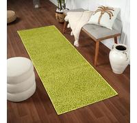 Livabliss Home Shaggy Rug - Alfombra Salon Grande Habitacion, Dormitorio - Alfombra Pelo Largo Berber Abstracta, Pelo Grueso y Esponjoso - Alfombras Grande de 80x220cm, Verde
