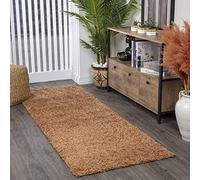 Livabliss Home Shaggy Rug - Alfombra Salon Grande Habitacion, Dormitorio - Alfombra Pelo Largo Berber Abstracta, Pelo Grueso y Esponjoso - Alfombras Grande de 80x220cm, Terracota