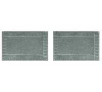 LIVARNO® Alfombrilla de ducha de rizo, 2 unidades. (plata/azul)