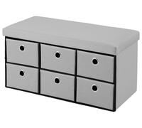 LIVARNO® Banco almacenaje con 6 compartimentos (gris claro)