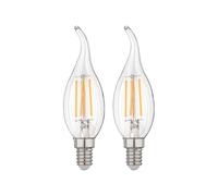 LIVARNO® Bombillas de filamento LED / Bombilla de filamento LED (Windstoß E14 4,2W, 2er Set)