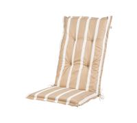 LIVARNO HOME Cojín para sillón de respaldo alto »Valencia / Miami«, con cómodo acolchado de 8 cm. (Rayas/beige)