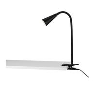 LIVARNO HOME Lámpara LED de pinza, con cuello de metal flexible. (Foco de clip, negro)