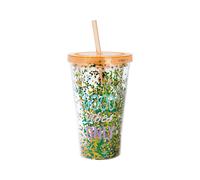 LIVARNO HOME Vaso con tapa 350 ml (estampado/naranja)