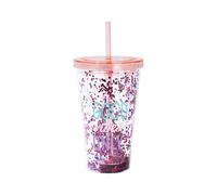 LIVARNO HOME Vaso con tapa 350 ml (Estampado/rosa)
