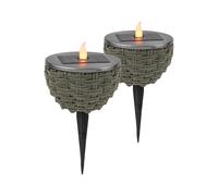 LIVARNO® Lámpara solar LED / Lámparas solares LED (LED-Solartischleuchte 2 Stk)