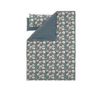 LIVARNO® Ropa de cama de satén 260 x 220 cm (Blumen/grün)