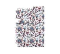 LIVARNO® Ropa de cama reversible de satén , 240 x 220 cm. (Blumen/weiß)