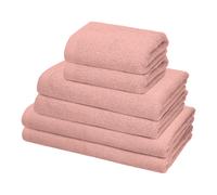 LIVARNO® Set de toallas, 6 piezas (Rosa)
