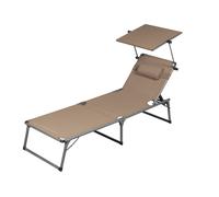 LIVARNO® Tumbona de aluminio con sombrilla
