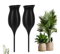 LiveLaif®- 2 unid Riego por Goteo para Macetas | Kit Riego por Goteo Automatico | Regar Plantas Vacaciones | Riego Automatico Macetas | Portatil-Regulable | Goteros para Riego (Negro)
