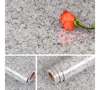 Livelynine 40CM X 5M Papel De Contacto Granito Gris para Encimeras Impermeable Papel Pintado Vinilo Adhesivo para Encimera Encimera De Cocina Escritorio Cubierta Mesa