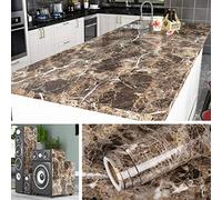 Livelynine 500CM X 60 CM Ancho Vinilos Para Muebles Marmol Adhesivo Papel Vinilo Adhesivo para Encimera de Cocina Laminada Adhesivos Vinilos Mesas Decorativos Vinilo Encimera cocina Marmol PVC