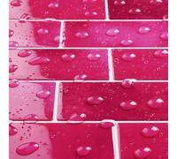 Livelynine Azulejos Adhesivos Baño 3D Baldosas Adhesivas Pared Cocina 3D Rosa 30x30 16-Losetas Vinilo para Paredes de Baño Vinilo Pared Cocina Rosa Fucia Azulejos Adhesivos Cocinas Metro