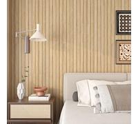 Livelynine Panel decorativo Pared Adhesivo Madera 3D Revestimiento de Paredes Madera Listones Marrón Moderno Skandi 60CMx3M Paneles PVC Pared Salon Dormitorio Pasillo Paneles decorativos Pareds
