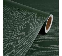 Livelynine Papel Adhesivo para Muebles Madera Verde Papel Pintado Madera Autoadhesivo Dormitorio Impermeable Vinilo Encimera Cocina Madera Vinilos para Muebles de Cocina Baños Mesas Armario 40CMx2M