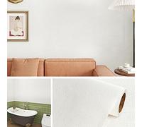 Livelynine Papel Pared Blanco Imitacion Hormigon 40CMx10M Papel Vinilo Adhesivo Pared Habitación Lavable Vinilos para Baño Pareds Blanca Vinili Blanco Mate para Mueble Cocina Rollo Vinilo Autoadhesivo