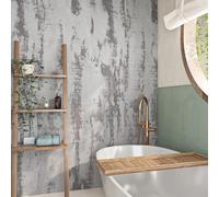 Livelynine Papel Pintado Adhesivo Pared Imitacion Hormigon Gris Blanco 40CMx10M Papel Vinilo Adhesivo Pared Baño Habitacion Rollo Vinilo Autoadhesivo Salon Comedor Vinilos Adhesivi Muebles Gris