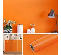 Livelynine Papel Pintado Pared Tonos Naranjas 40CMx10M Impermeable Papel de Pared Autoadhesivo Habitacion Salon Naranja Vintage Vinilo Adhesivo Pared Infantil Naranja Liso Papel Adhesivo Muebles