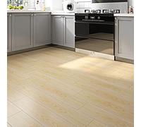 Livelynine Suelo Vinilo Autoadhesivo Madera de Arce 90CM x 15CM Vinilo Suelo Autoadhesivo Baño Impermeable Losetas Vinilos para Suelos Cocina Vinili Adhesivo Madera Natural Pared Suelos PVC, 4 Losetas