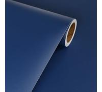 Livelynine Vinilo Adhesivo Muebles Azul Oscuro 40CMx10M Papel Pintado Autoadhesivo Pared Liso Azul Marino Dormitorio Salon Papel Adhesivo Pared Habitacion Baño Papeles Autoadhesivo para Muebles Cocina
