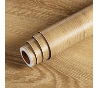 Livelynine Vinilo Encimera Cocina Madera Natural 40CMx10M Vinilo Adhesivo Madera Clara Resistente al Calor Papel Adhesivo Muebles Cocina Armarios Mesa Papel Pintado Pared Efecto Roble Baño Puerta