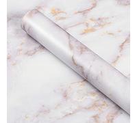 Livelynine Vinilo Marmol Dorado 40CMX10M Vinilos Para Mesas Vinilos Para la Cocina Azulejos Baños Pared Vinilo Adhesivo Para Encimera de Cocina Rollo Vinilo Autoadhesivo Muebles Laminada Marmol Beige