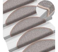Living Store: Juego de 10 escalones antideslizantes, 65x24x4 cm, color beige claro