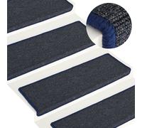 Living Store: Juego de 15 escalones antideslizantes, 65x21x4 cm, en color gris y azul
