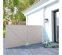 Living Store: Panel lateral plegable para terraza, color crema, 300 x 150 cm