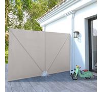 Living Store: Panel lateral plegable para terraza, color crema, 300 x 200 cm