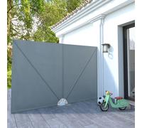 Living Store: Panel lateral plegable para terraza, color gris, 300 x 200 cm
