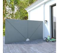 Living Store: Panel lateral plegable para terraza, color gris, 400 x 200 cm