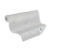 Livingwall Papeles pintados DESIGNDROP - Papel pintado no tejido pre-cubierto hormigón monocromo en gris, plata - 10,05m x 0,53m - papel pintado hormigón piedra natural para salón - 784961