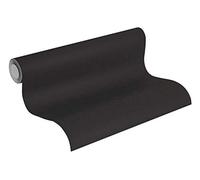 Livingwalls 369322 Metropolitan Stories Lola Paris Uni Papel pintado no tejido negro, 10,05 m x 0,53 m