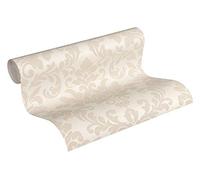 Livingwalls Papel pintado Diamonds 372703 37270-3 fieltro 10,05 x 0,53 m diseño barroco beige