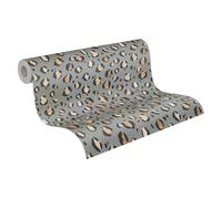 livingwalls Anna D'Andrea Papel pintado no tejido con animales 10,05 m x 0,53 m - Gris, beige, negro - Papel pintado con estampado de leopardo - 782162