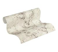Livingwalls Bosque New Walls Cosy & Relax A.S. Création Papel pintado tejido no tejido 10.05 m x 0.53 m Crema Gris Blanco Fabricado en Alemania 374202 37420-2